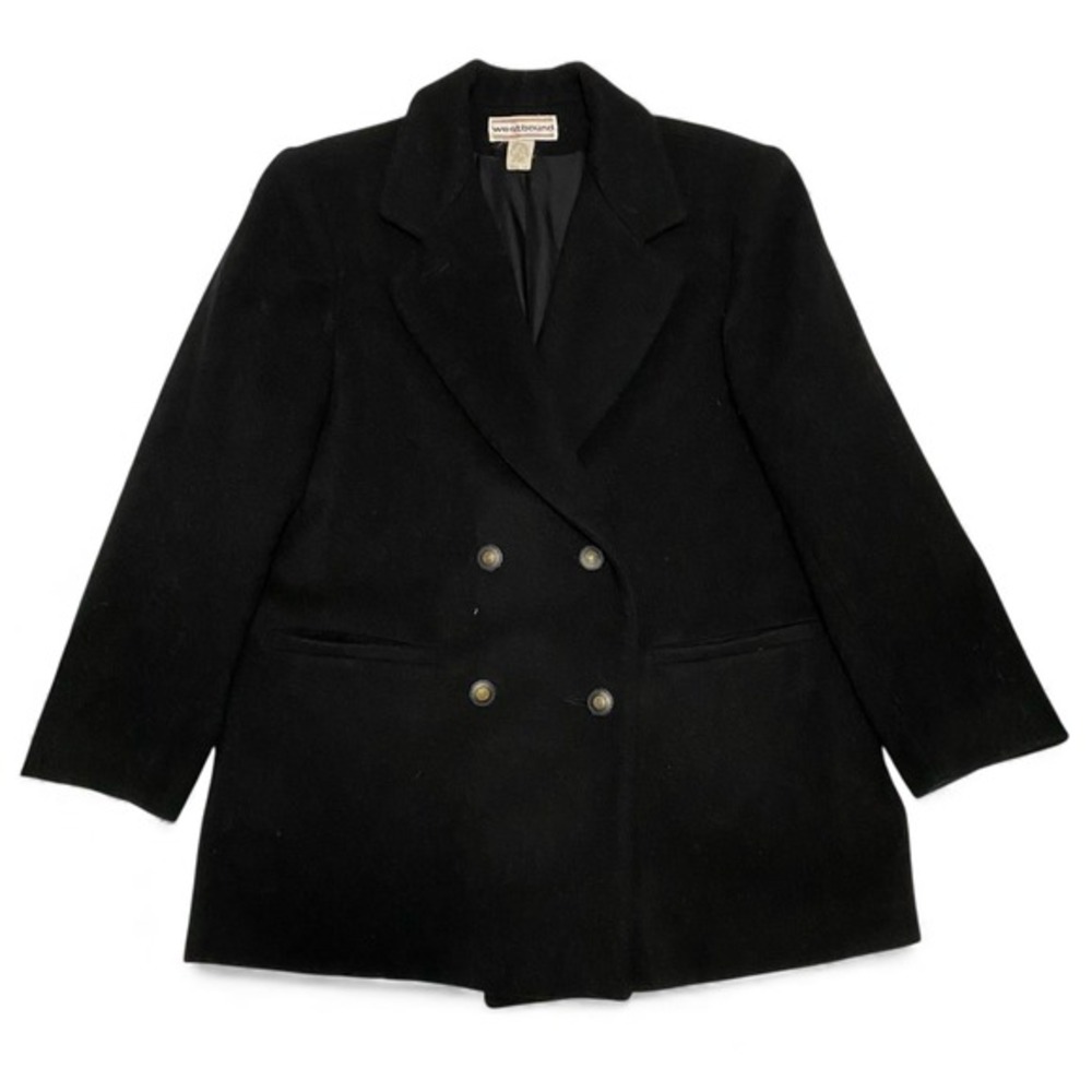 Vintage Double Breasted Wool Pea Coat Womens Old Money Heritage Quiet Luxury